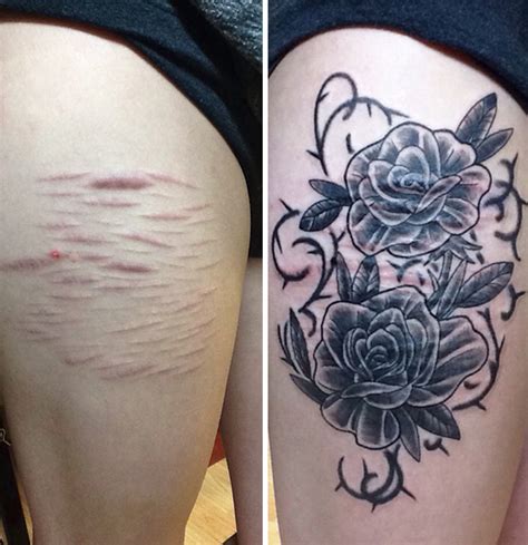 Tattoo cover-up for scars