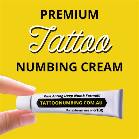 Tattoo cream numbing methods