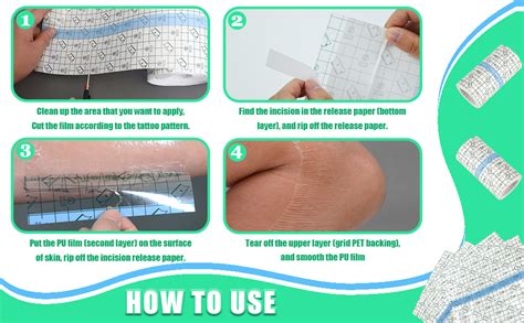 Tattoo healing wrap sizes