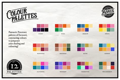 Description of Tattoo Ink Color Palette