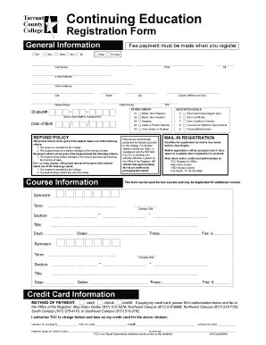 TCCD Registration and Payment Deadlines