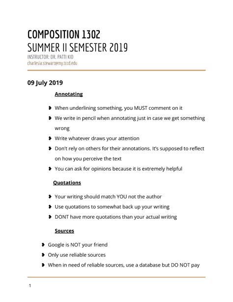 TCCD Summer Semester