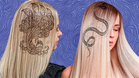 Temporary hair tattoo designs gallery 4