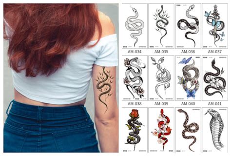 Temporary Snake Tattoo