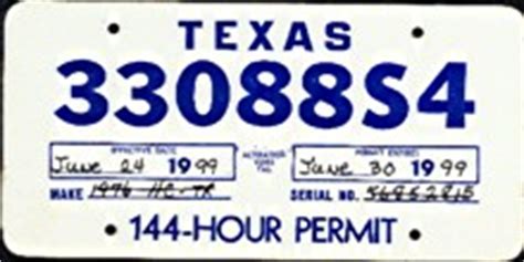 Texas 144-hour permit example 2