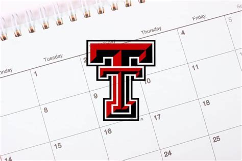 Texas Tech Calendar Interface