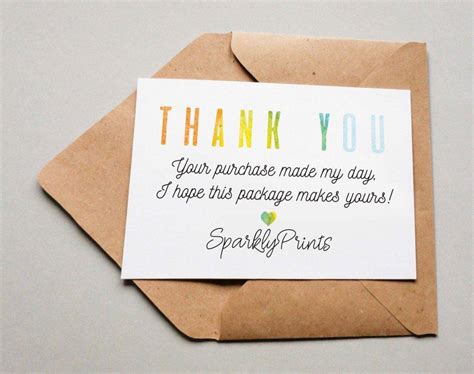 Thank You Card Examples