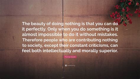 The beauty of doing nothing