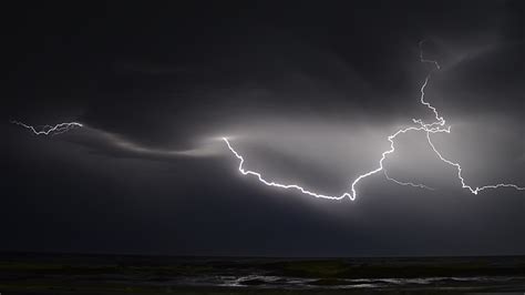 Thunderstorm forecast on a weather map