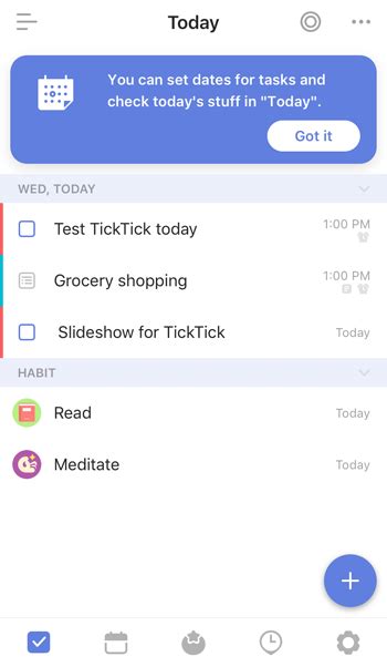 TickTick Mobile App