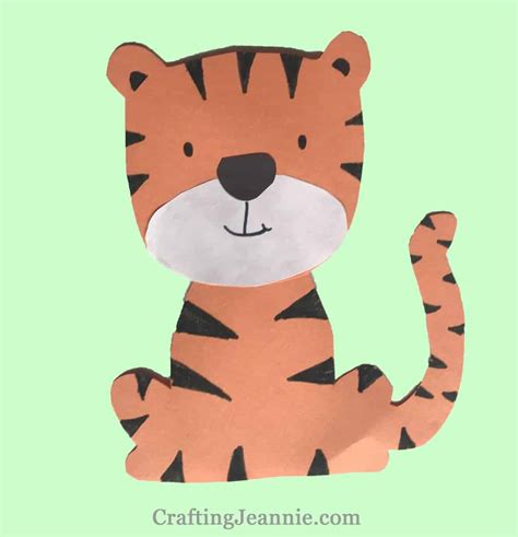 Tiger paper cutouts