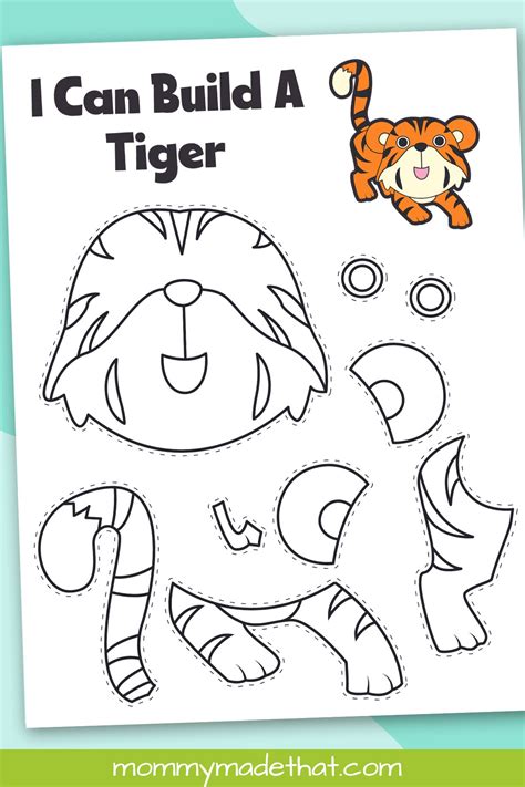 Tiger printable art templates