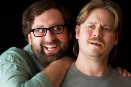 Tim and Eric performing comedy at Pumpers Party