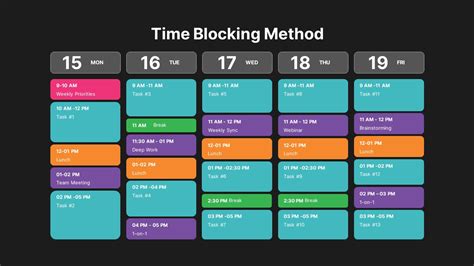 Person using a time-blocking schedule