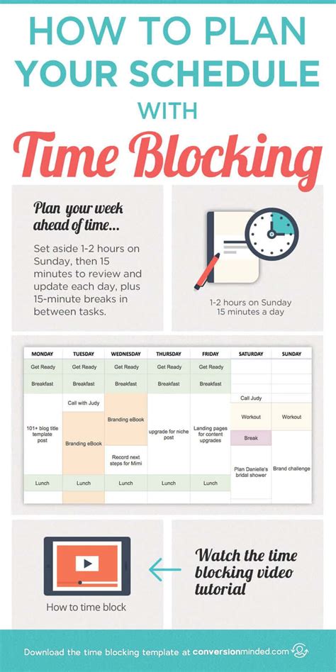 Time blocking technique for efficient scheduling