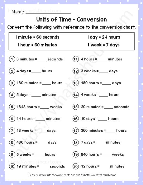 Time Conversion Exercise