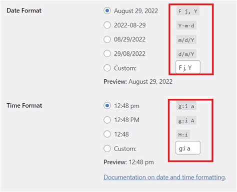 Time Format