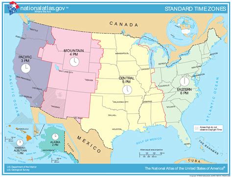 A detailed map showing time zones around the world