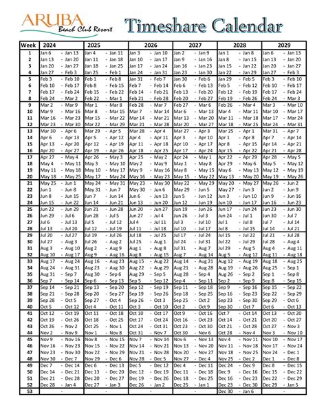 Timeshare Calendar Example