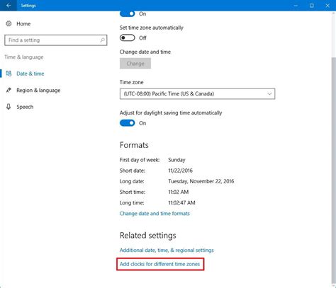 Description of Timezone Settings on Various Devices