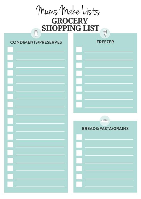 Tips for using a grocery list