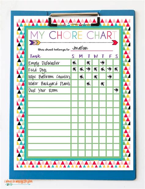 Tips for Using Chore Chart Printables