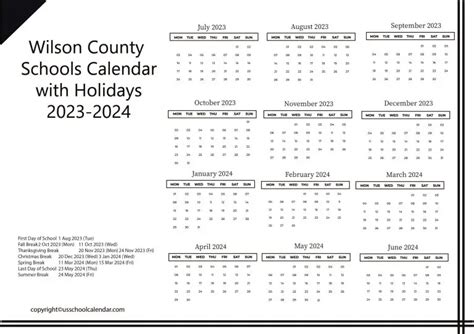 Tips for Using Wilson County Schools Calendar