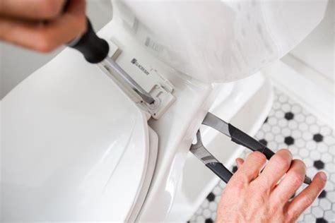 Removing a toilet seat