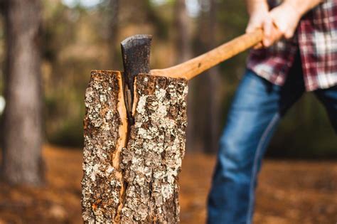 Tomahawk Axe Chopping Wood Techniques