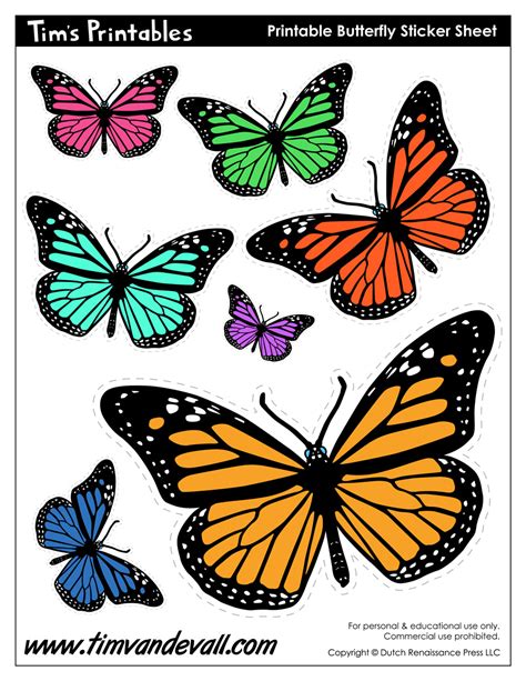 Top 5 butterfly printables