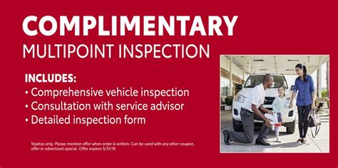 Toyota Inspection Coupons