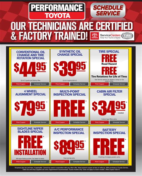 Toyota Maintenance Coupons