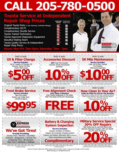 Toyota Service Coupons Explanation