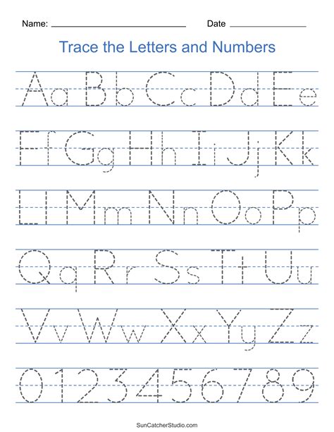 Resources for Tracing Letters Printable Sheets