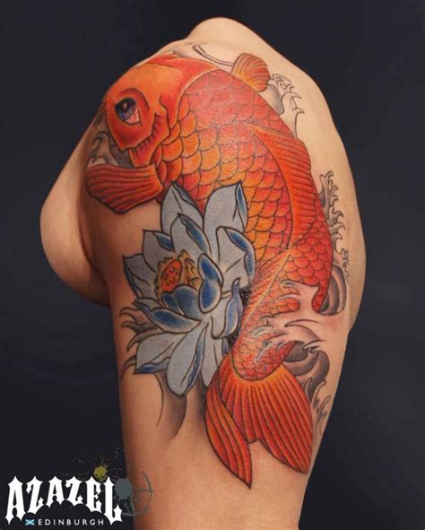 Traditional koi fish tattoo design