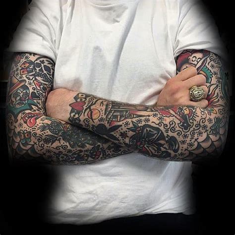 Traditional Male Sleeve Tattoos