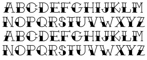 Traditional tattoo font design