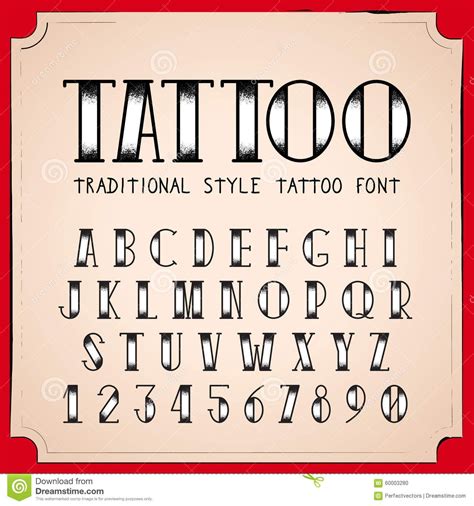 Traditional tattoo font styles