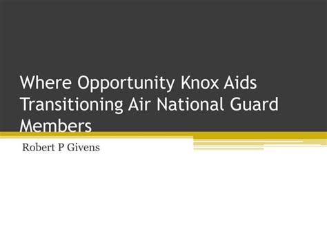 Airmen transitioning to the Air National Guard