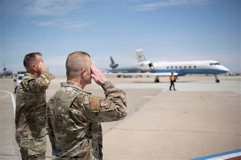 Personnel Rendering Salute at Travis AFB