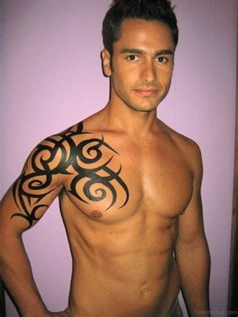 Tribal chest tattoos for men