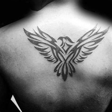 Tribal Eagle Back Tattoos