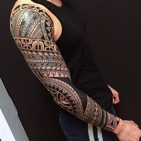 Tribal full sleeve tattoos