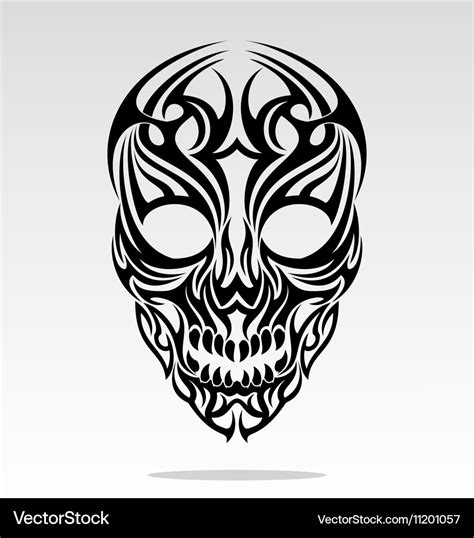 Tribal Skull Tattoo Stencils