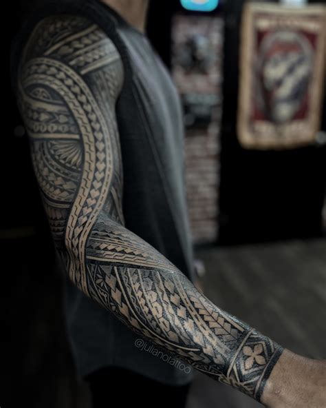 Tribal sleeve tattoo design