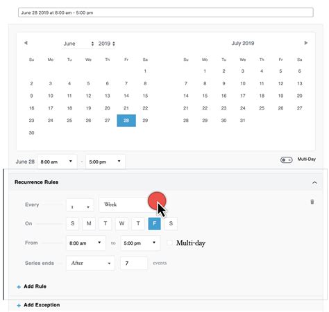 Trilium Recurring Event Patterns