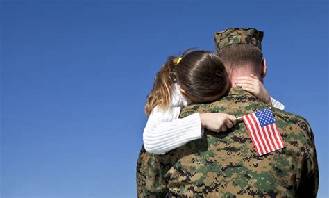 Troops with their families