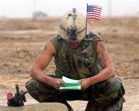 Troops Receiving Letters