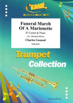 Trumpet player playing a funeral melody