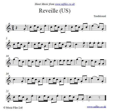 Trumpet Reveille Sheet Music Image 2